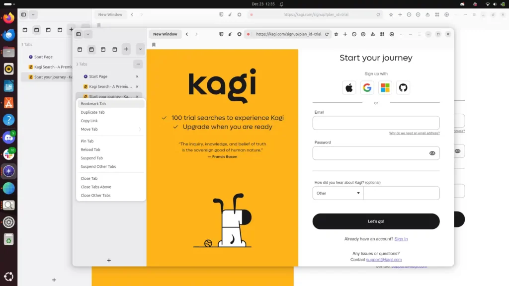 kagi orion browser