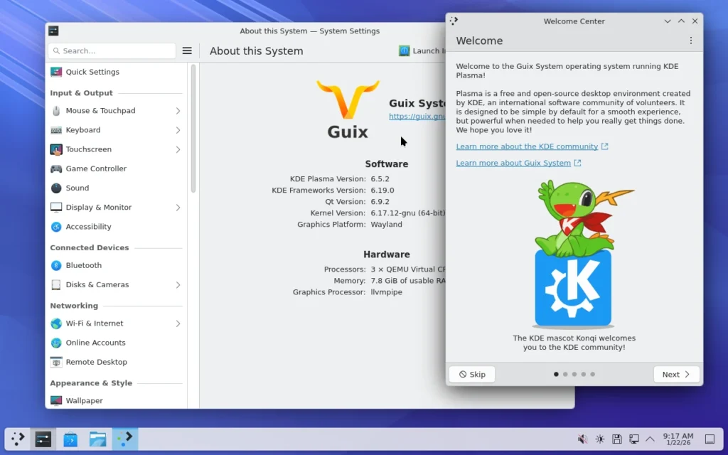 kde plasma on guix