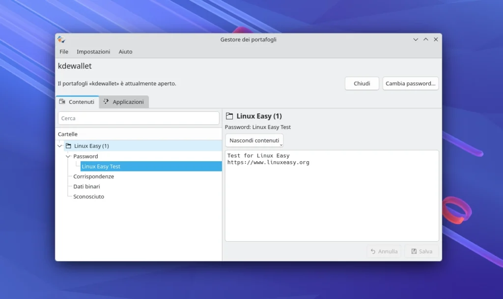 kwallet manager kde linux