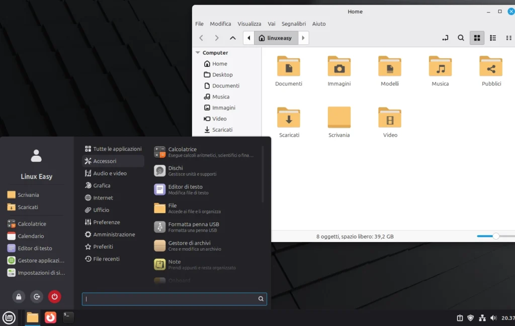 mint 22.3 zena menu file manager