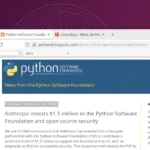 La Python Software Foundation ottiene 1,5 milioni di dollari da Anthropic
