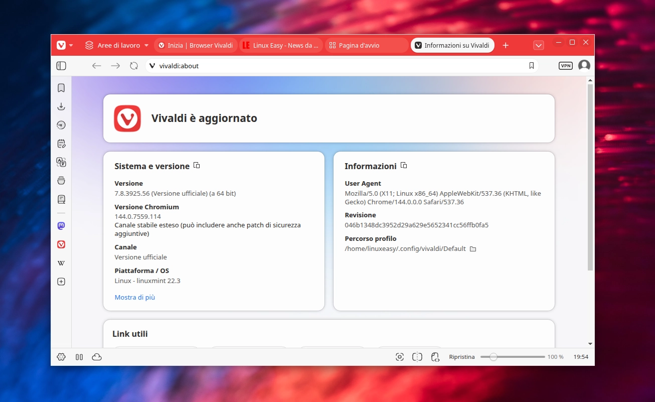 vivaldi browser 7.8 linux