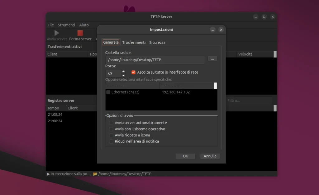 SoftPerfect TFTP Server Settings