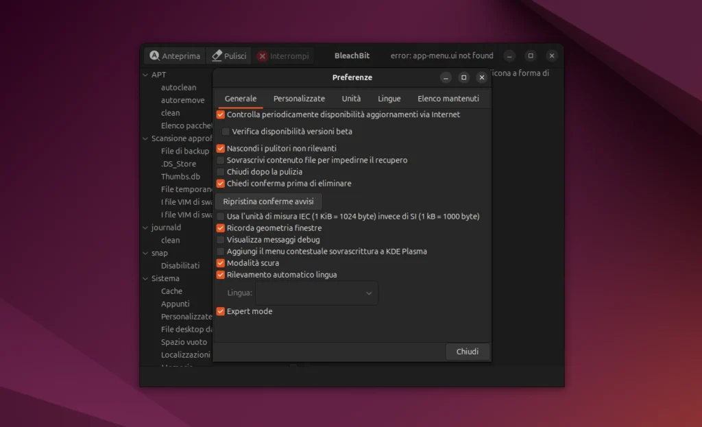 bleachbit ubuntu