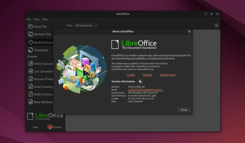 libreoffice 25.8.5