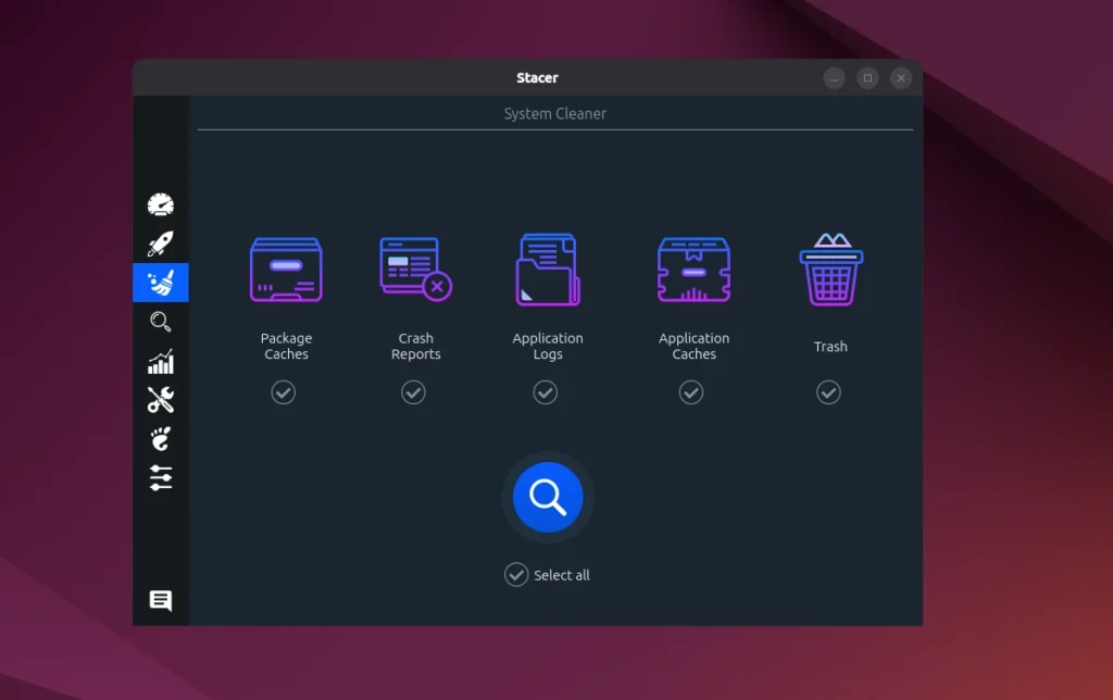 Stacer System Cleaner