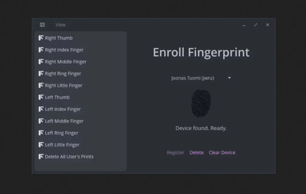 COSMIC Utils Enroll porta la gestione delle impronte digitali su Linux