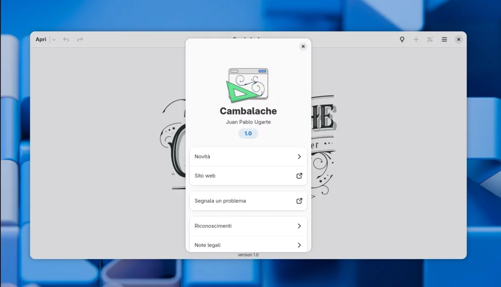 Cambalache 1.0 il primo traguardo importante del nuovo editor WYSIWYG