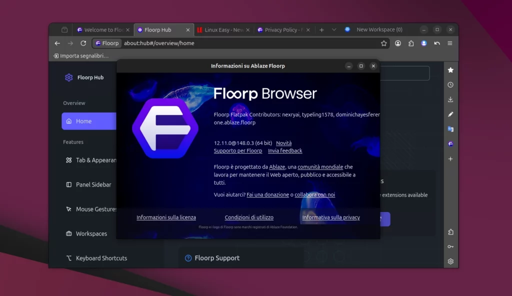Floorp Browser 12.11 Linux