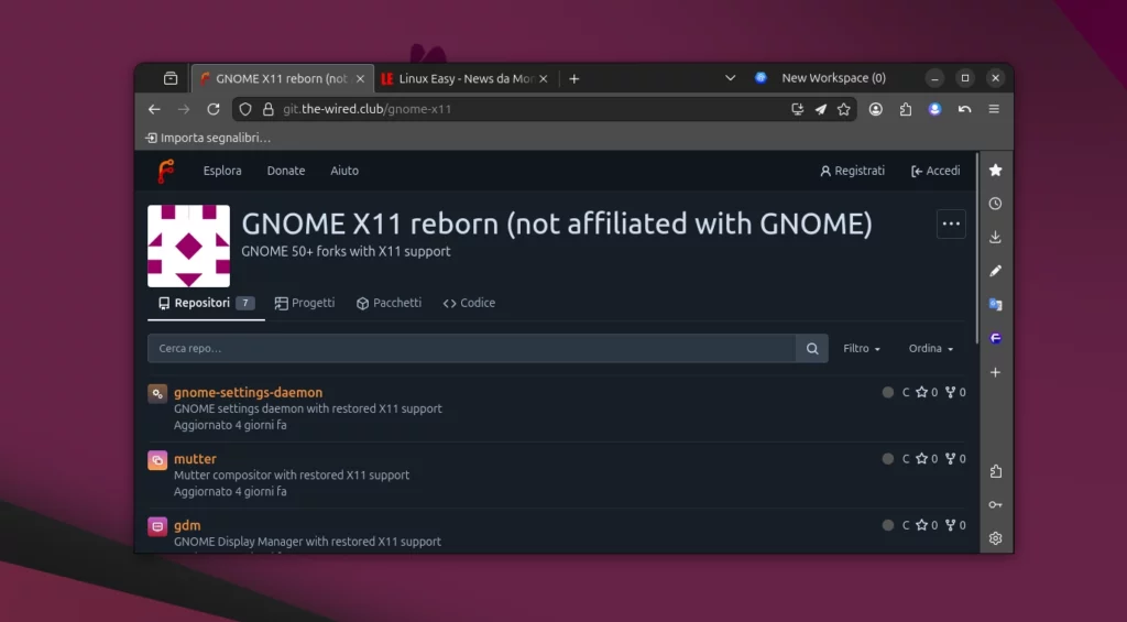 Nasce GNOME X11: un fork di GNOME 50 che ripristina il supporto a X11