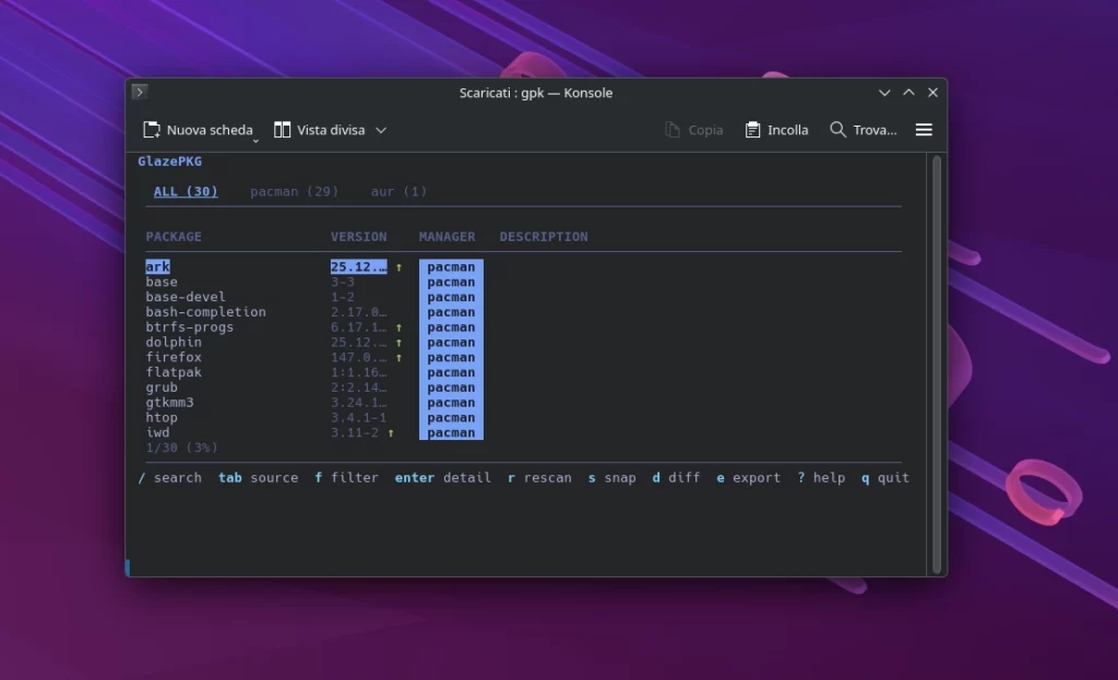 GlazePKG unifica 34 package manager in una sola dashboard TUI