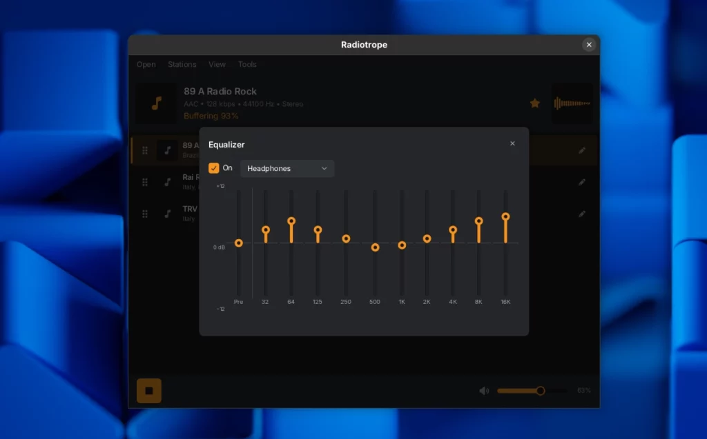 Radiotrope equalizer