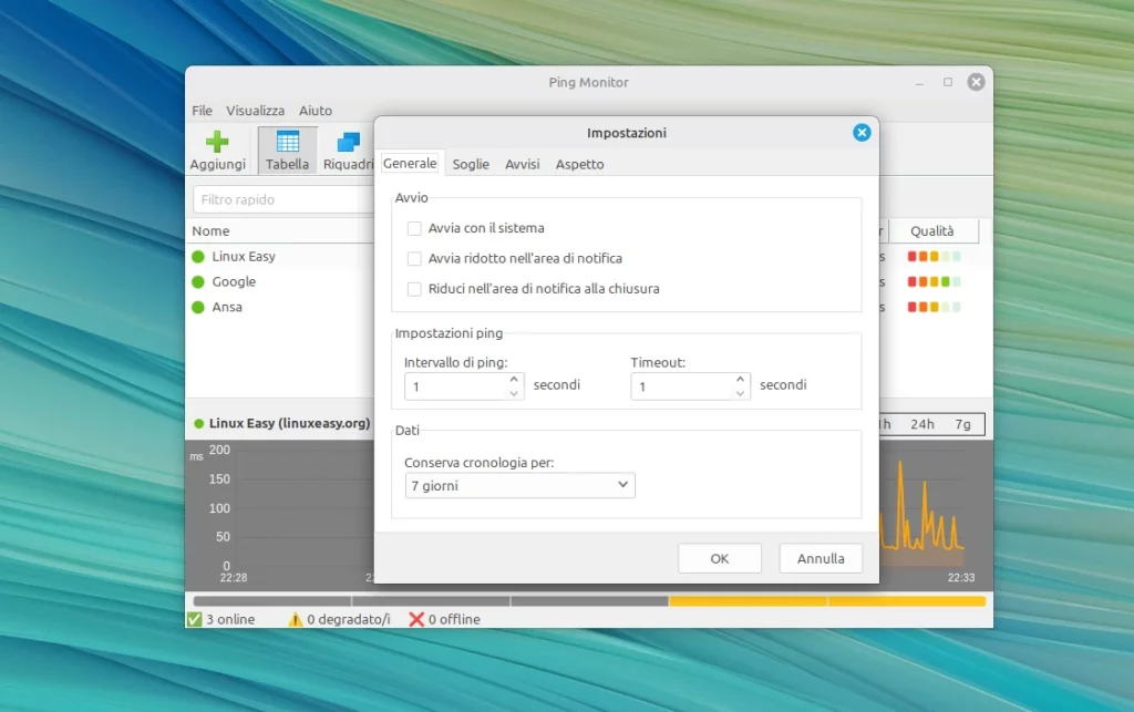 SoftPerfect Ping Monitor Settings
