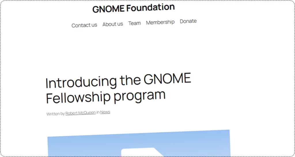gnome foundation Fellowship Program