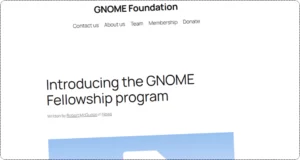 gnome foundation Fellowship Program