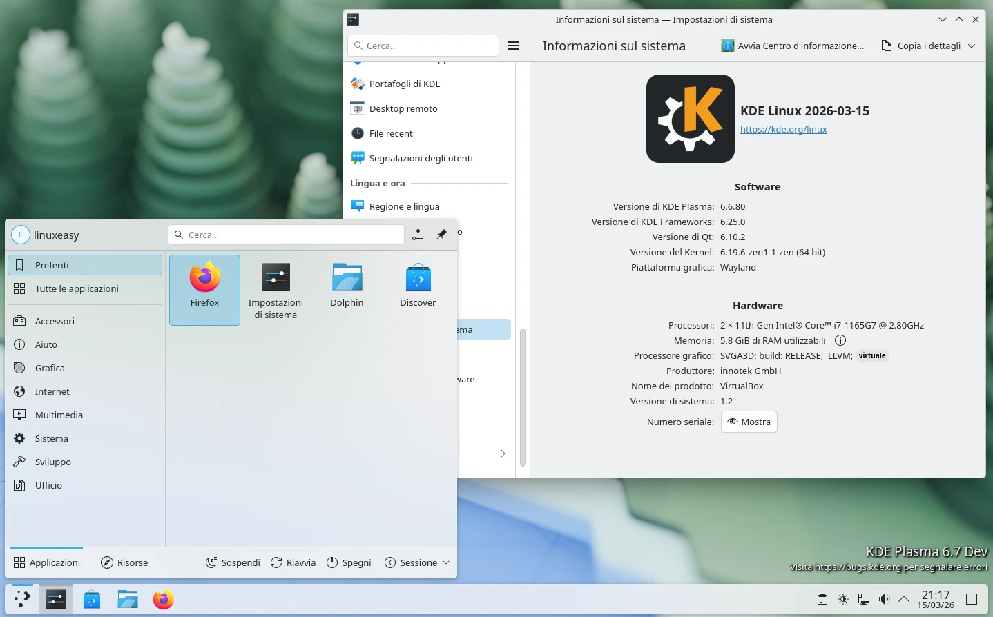 kde linux marzo 2026