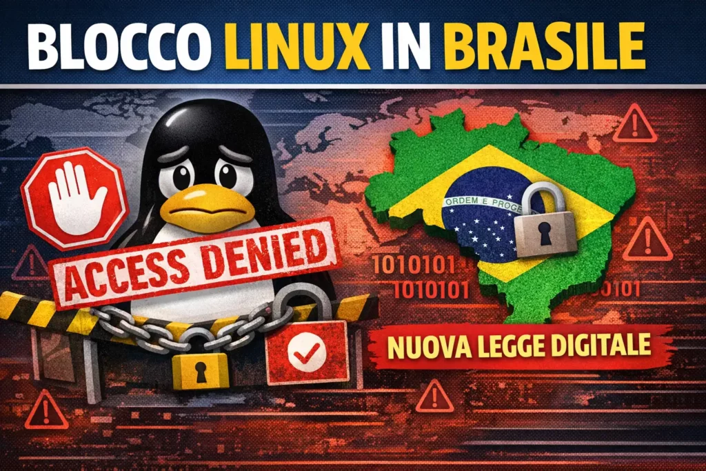 linux brasile blocco