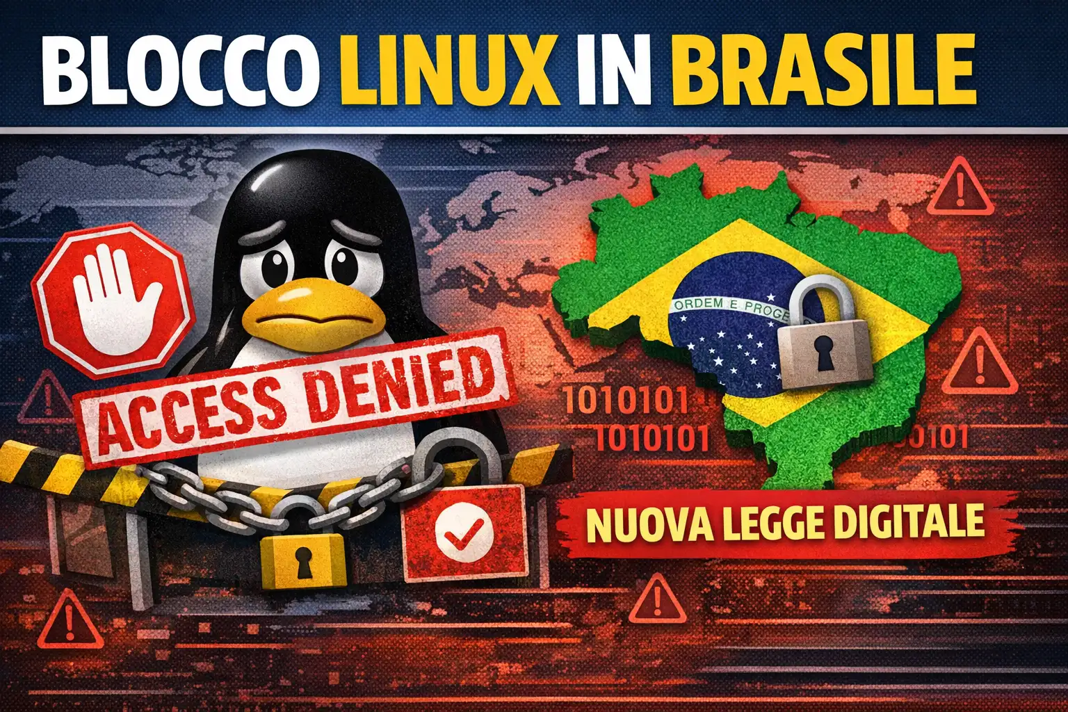 linux brasile blocco