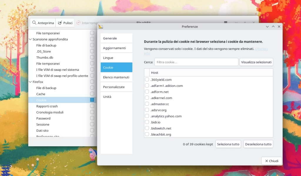 BleachBit 6.0 cookie