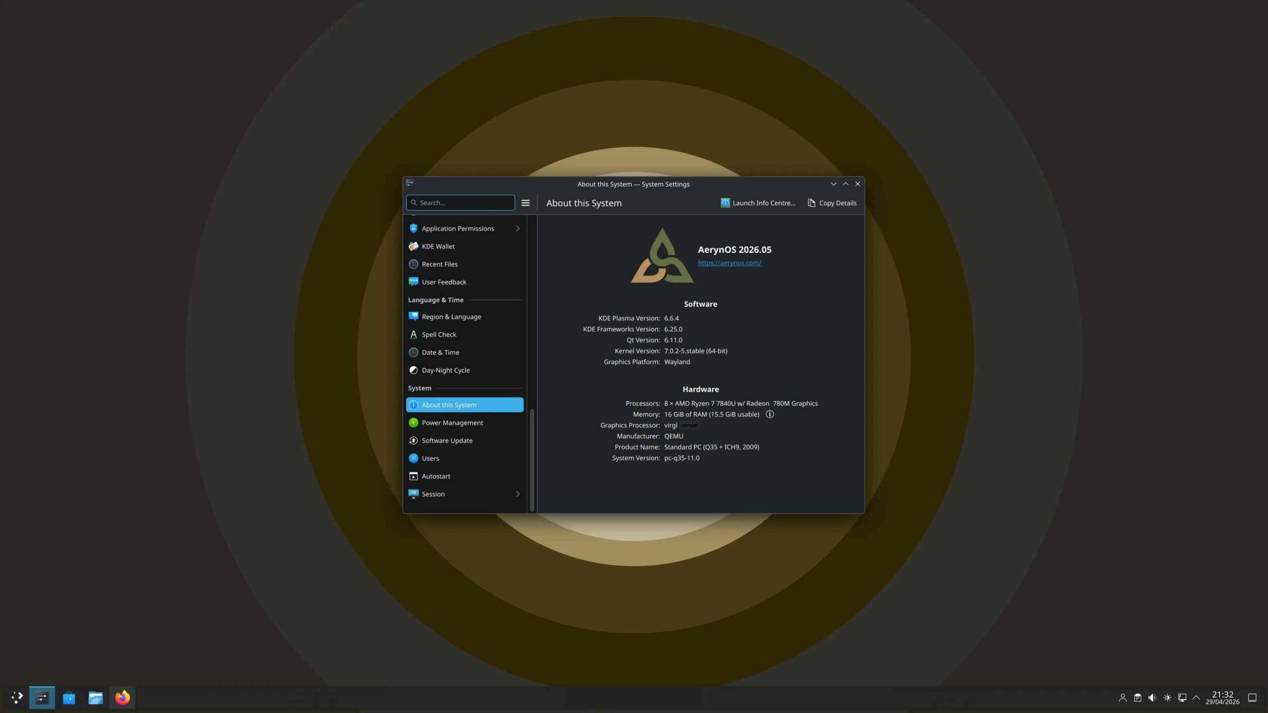 AerynOS KDE