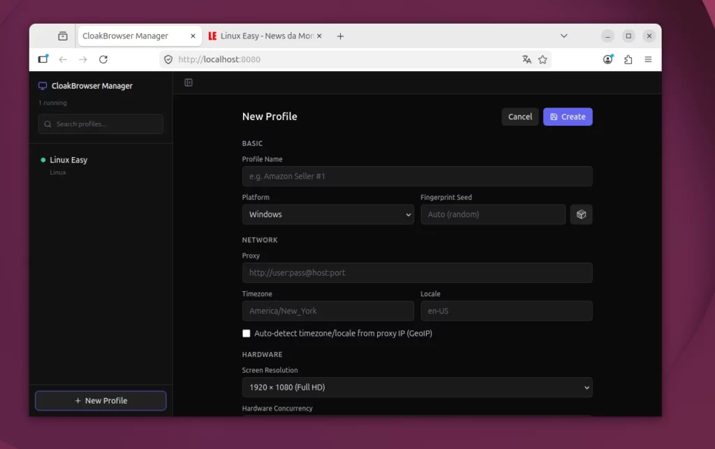 CloakBrowser Profile
