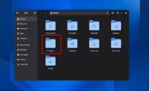 GNOME cartella progetti