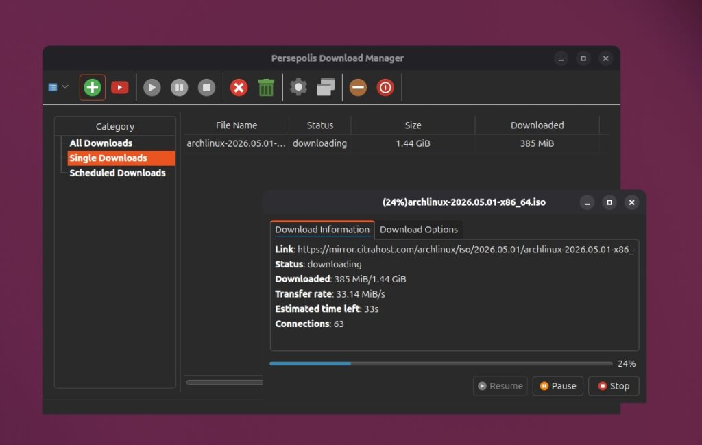 Persepolis Download Manager