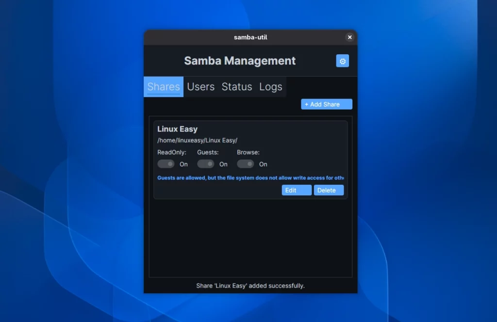 SAMBA‑Util: gestione di Samba moderna, sicura e intuitiva su Linux ...