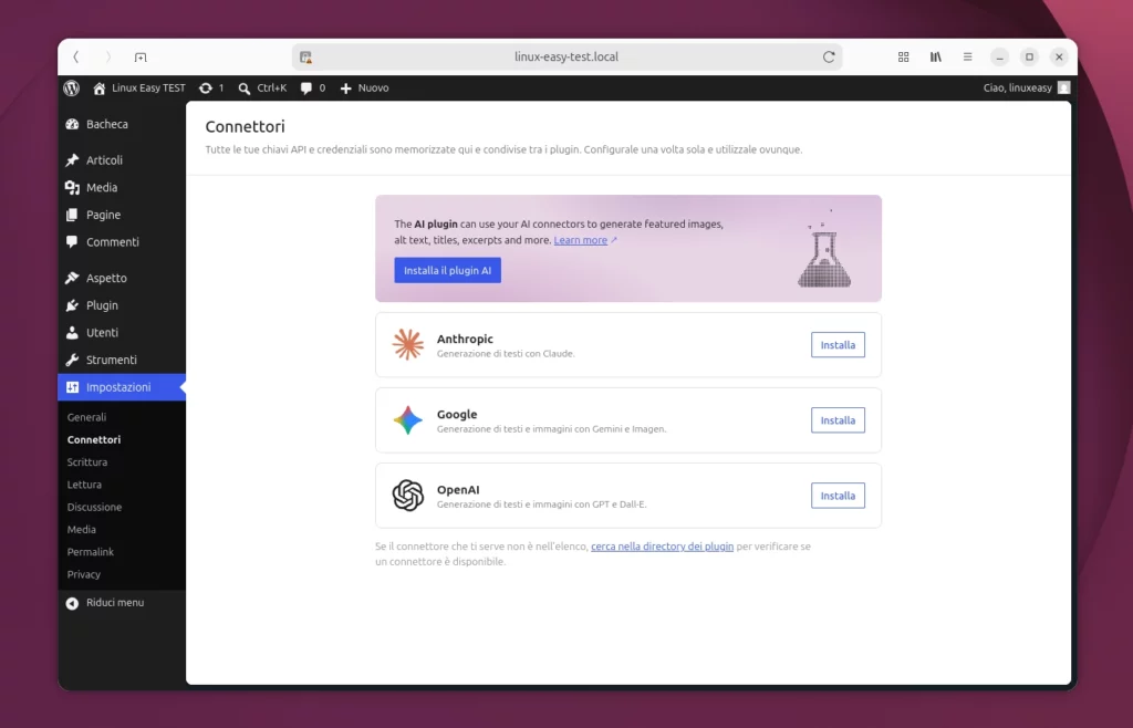 WordPress 7.0 Connector