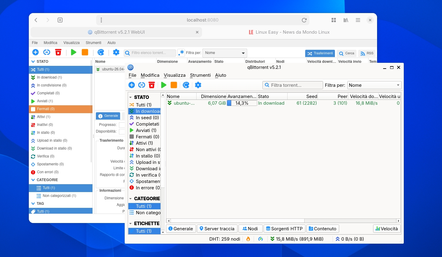 Scopri di più sull'articolo qBittorrent 5.2.1 migliora sicurezza, WebUI e stabilità generale
