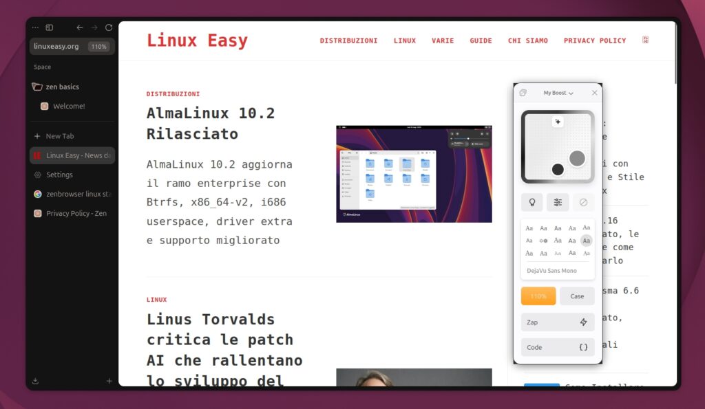 zen browser myboost