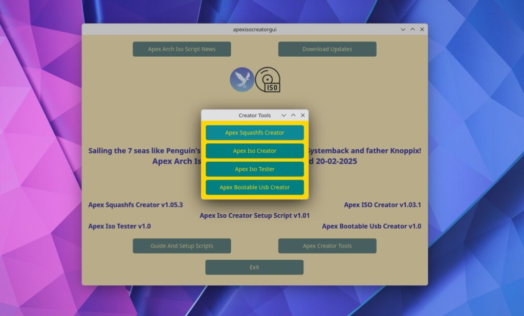 Apex ISO Creator Gui Arch Linux
