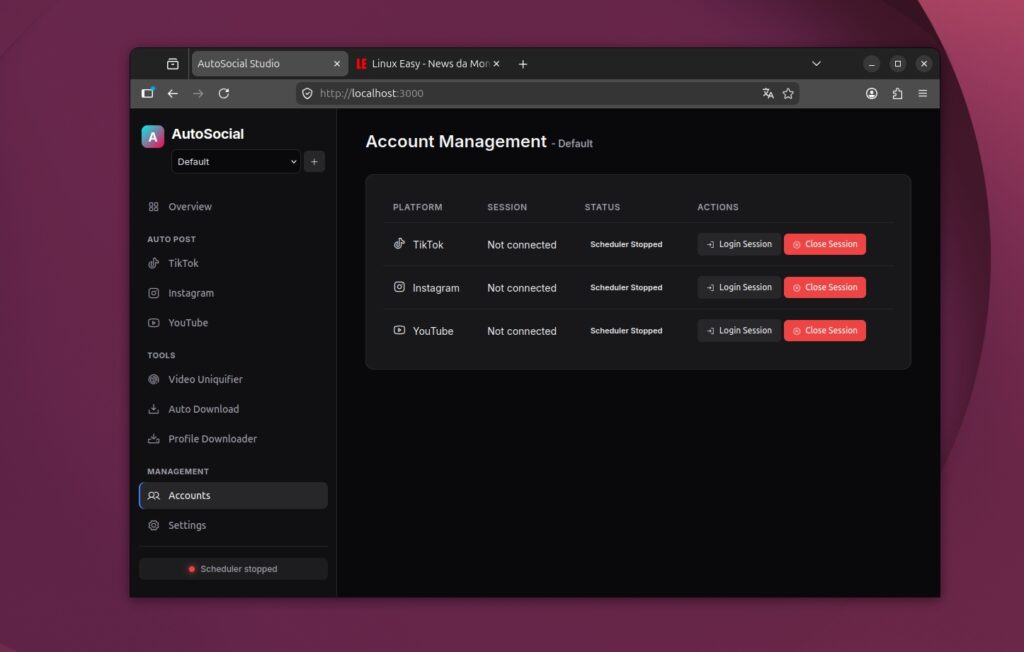 AutoSocial Studio Account