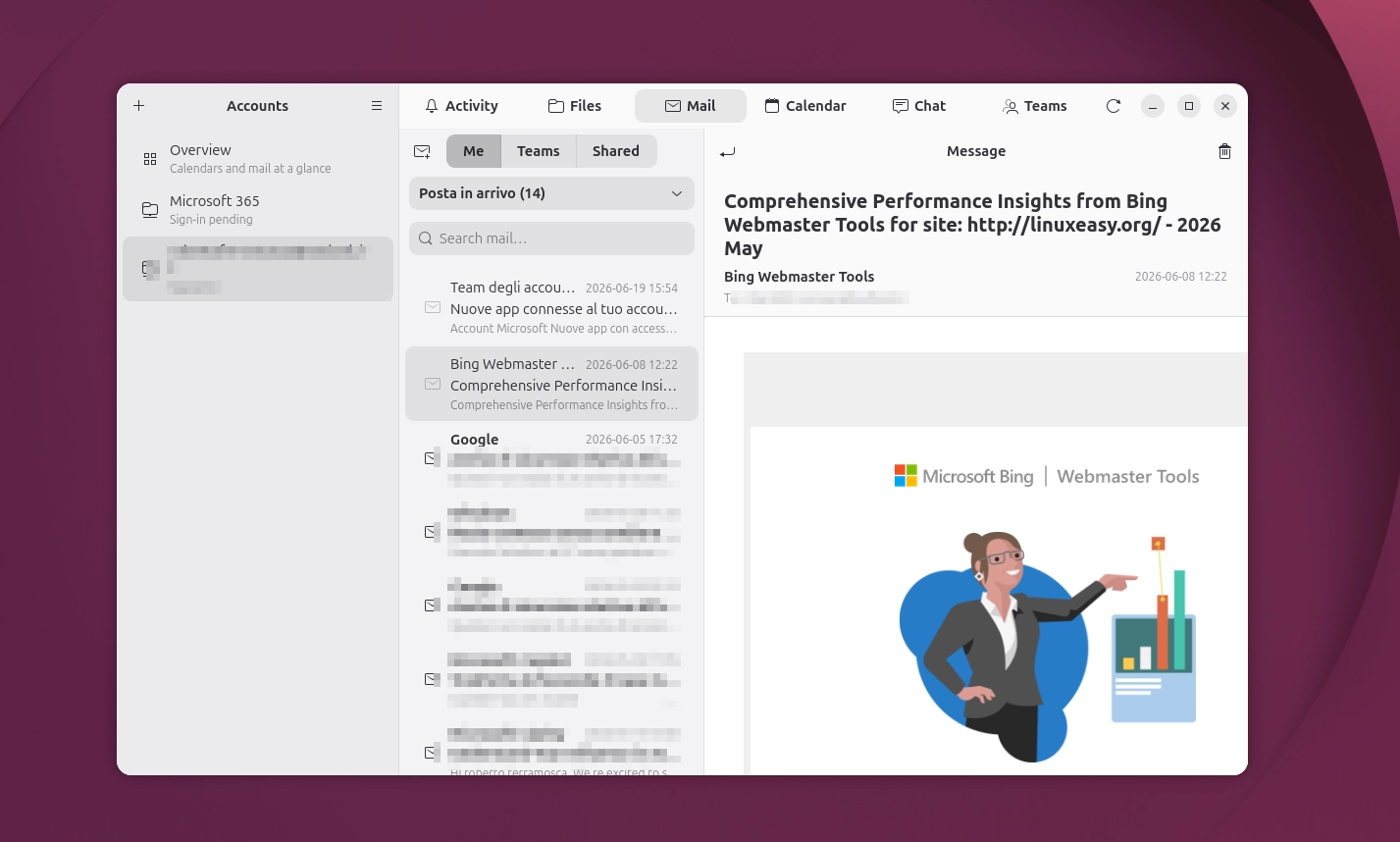 Scopri di più sull'articolo Cloudy porta Microsoft 365 e Google in un’unica applicazione GNOME