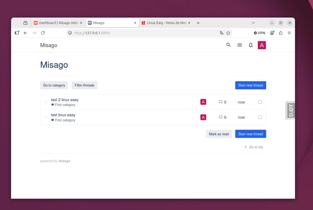 Misago self hosted per creare forum moderni e completi