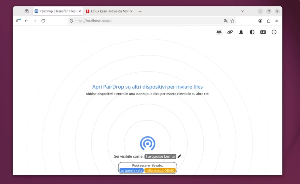 PairDrop condivisione file nel browser, semplice e multipiattaforma
