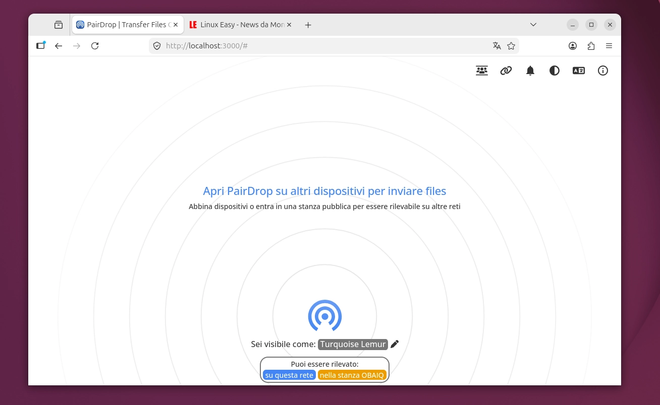 Scopri di più sull'articolo PairDrop condivisione file nel browser, semplice e multipiattaforma