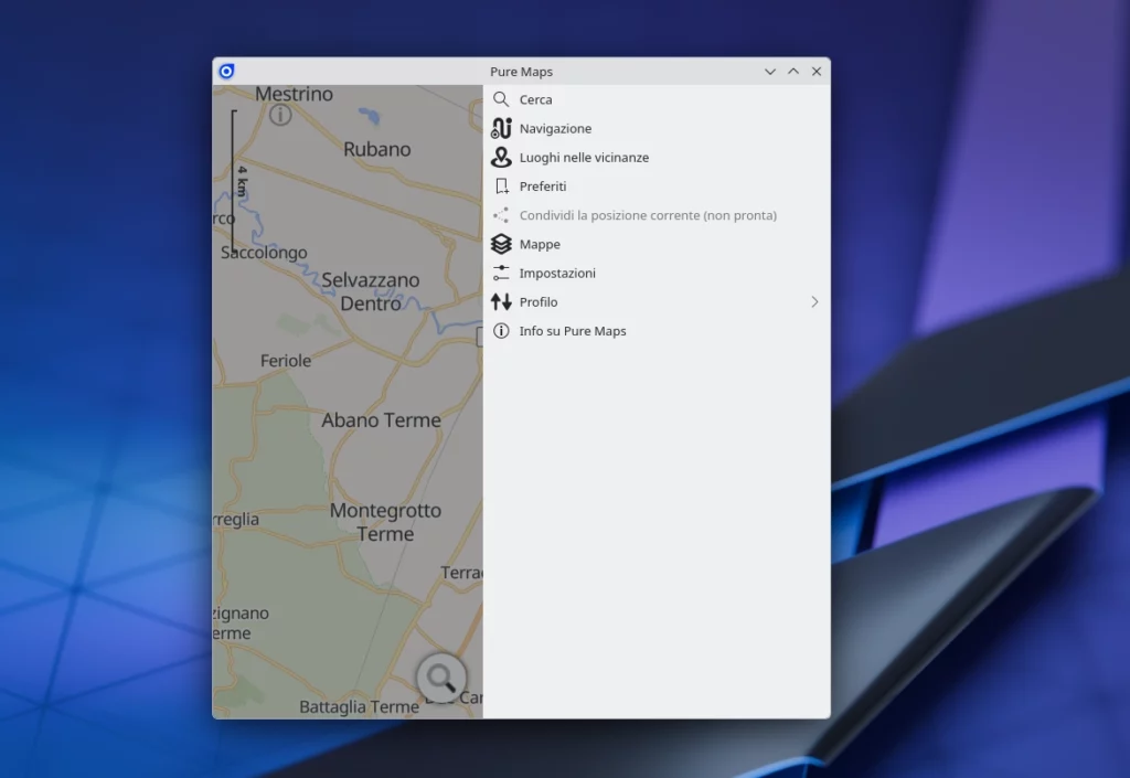 Pure Maps navigazione open source online e offline per Linux e Sailfish OS