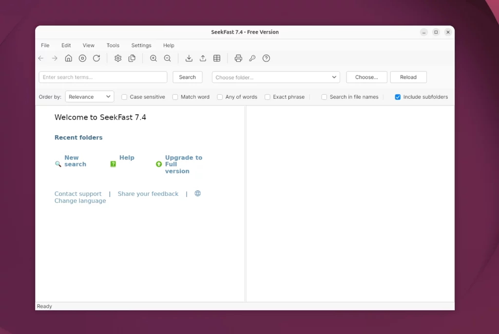 SeekFast il motore di ricerca per file che trova testi e documenti in pochi secondi