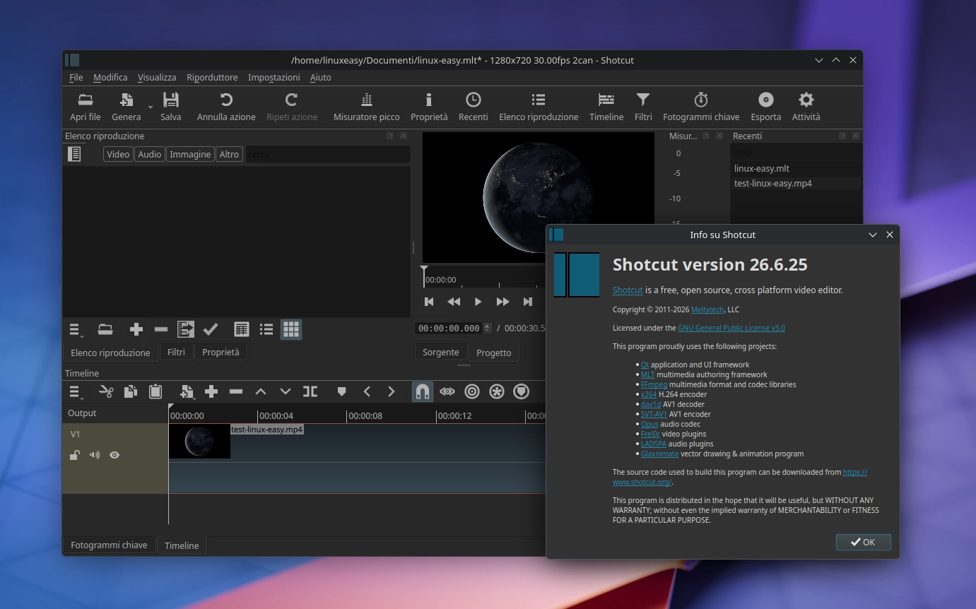 Scopri di più sull'articolo Shotcut 26.6 migliora il video editing con esportazione HDR e supporto Vulkan su Linux