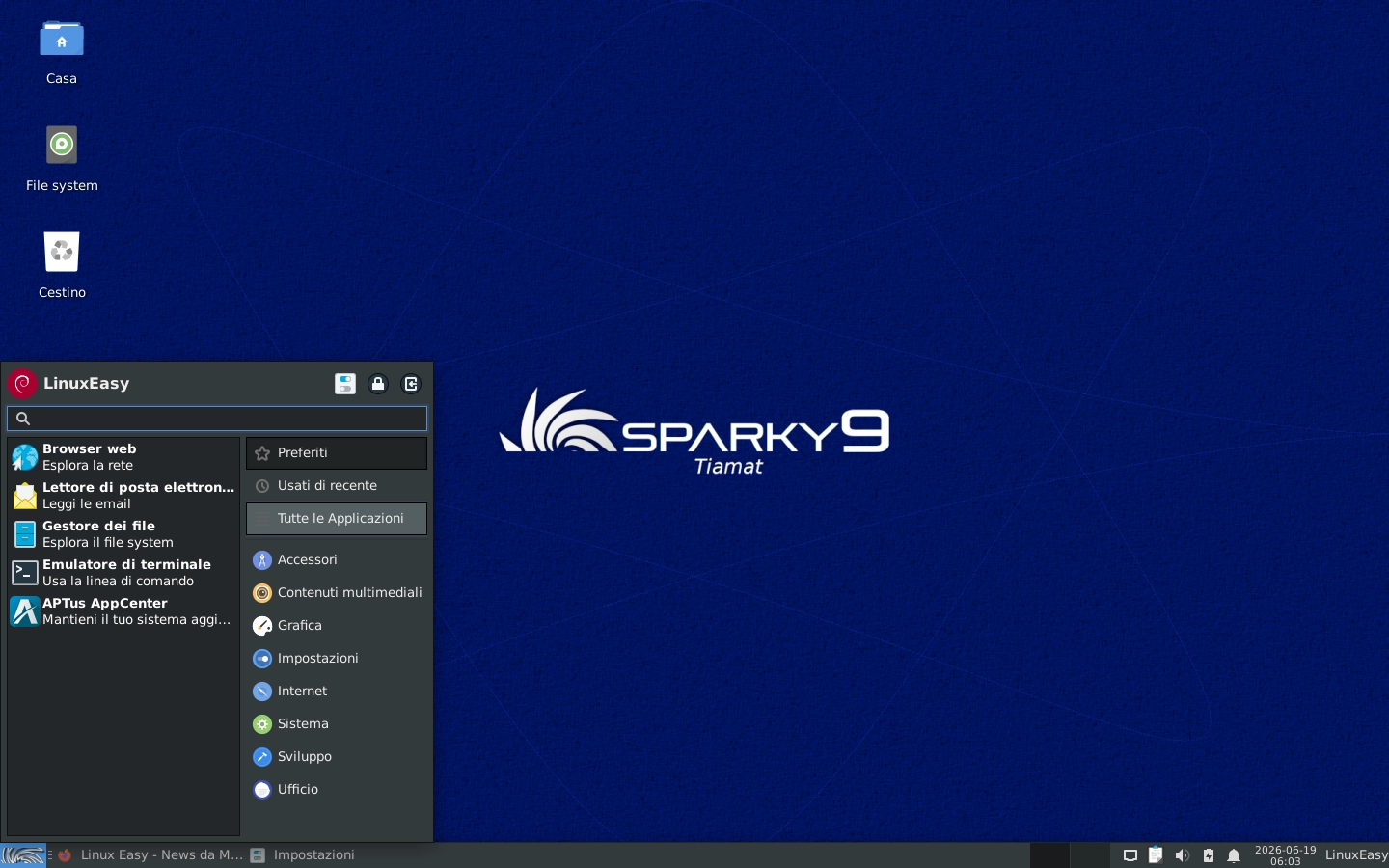 Scopri di più sull'articolo SparkyLinux 2026.06 include il supporto per Linux 7.1