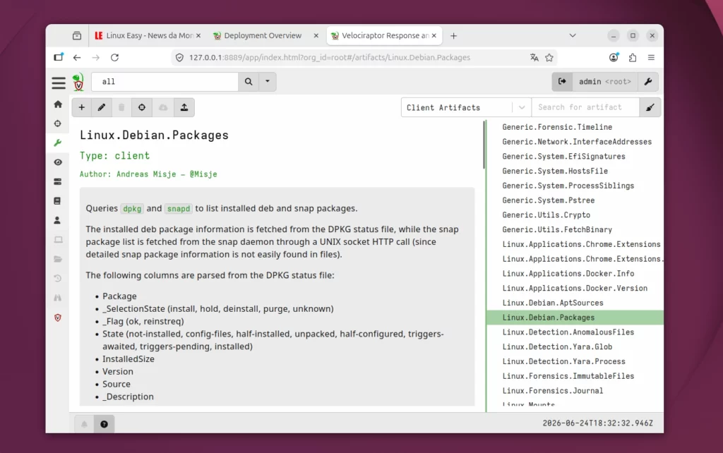 Velociraptor è una piattaforma open source per DFIR, monitoraggio endpoint e risposta agli incidenti, progettata per ambienti enterprise.