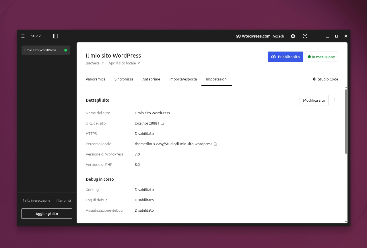 Scopri di più sull'articolo WordPress Studio sviluppo locale rapido e open source