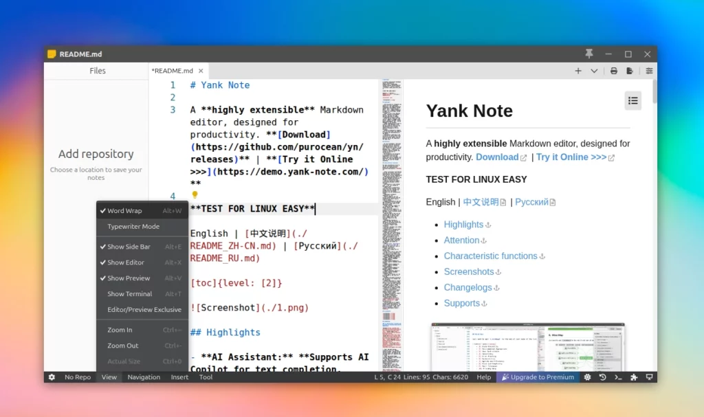 Yank Note l'editor Markdown open source che punta su AI e produttività