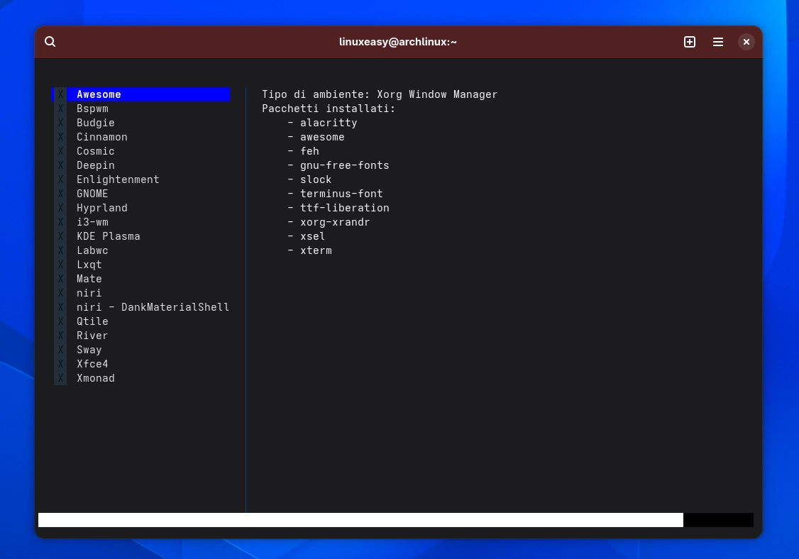 Scopri di più sull'articolo Archinstall 4.4 include il nuovo profilo Niri DankMaterialShell