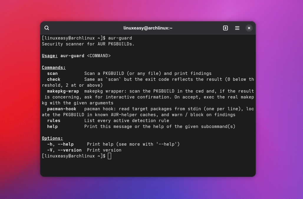 Scopri di più sull'articolo Aur-Guard: il sistema di protezione per i pacchetti AUR su Arch Linux