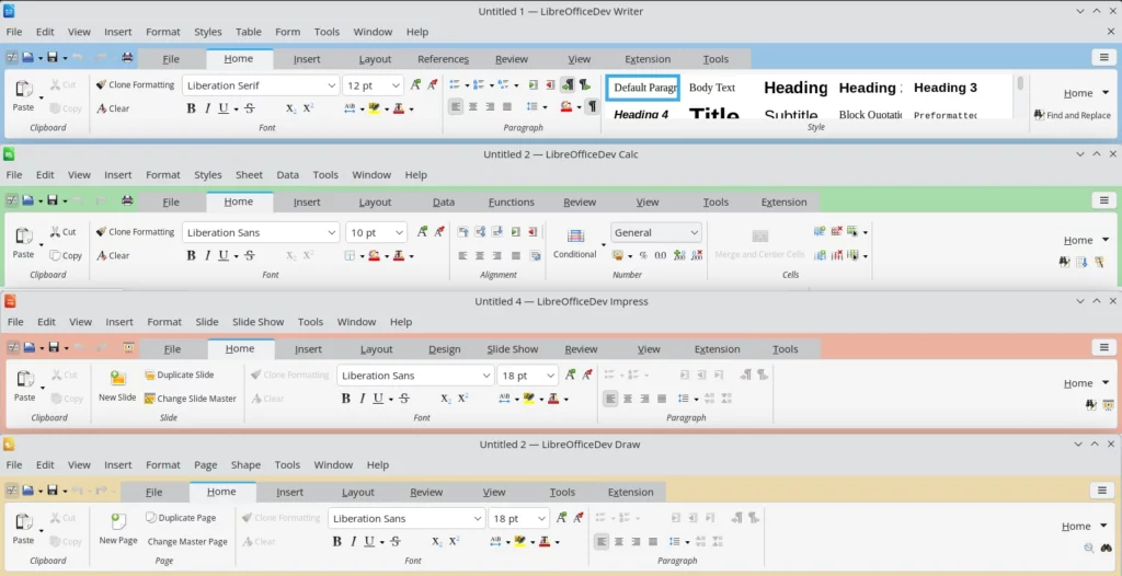 libreoffice ribbon