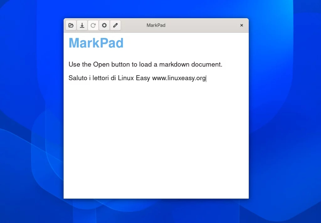 MarkPad editor Markdown GTK 3 per Linux senza webview