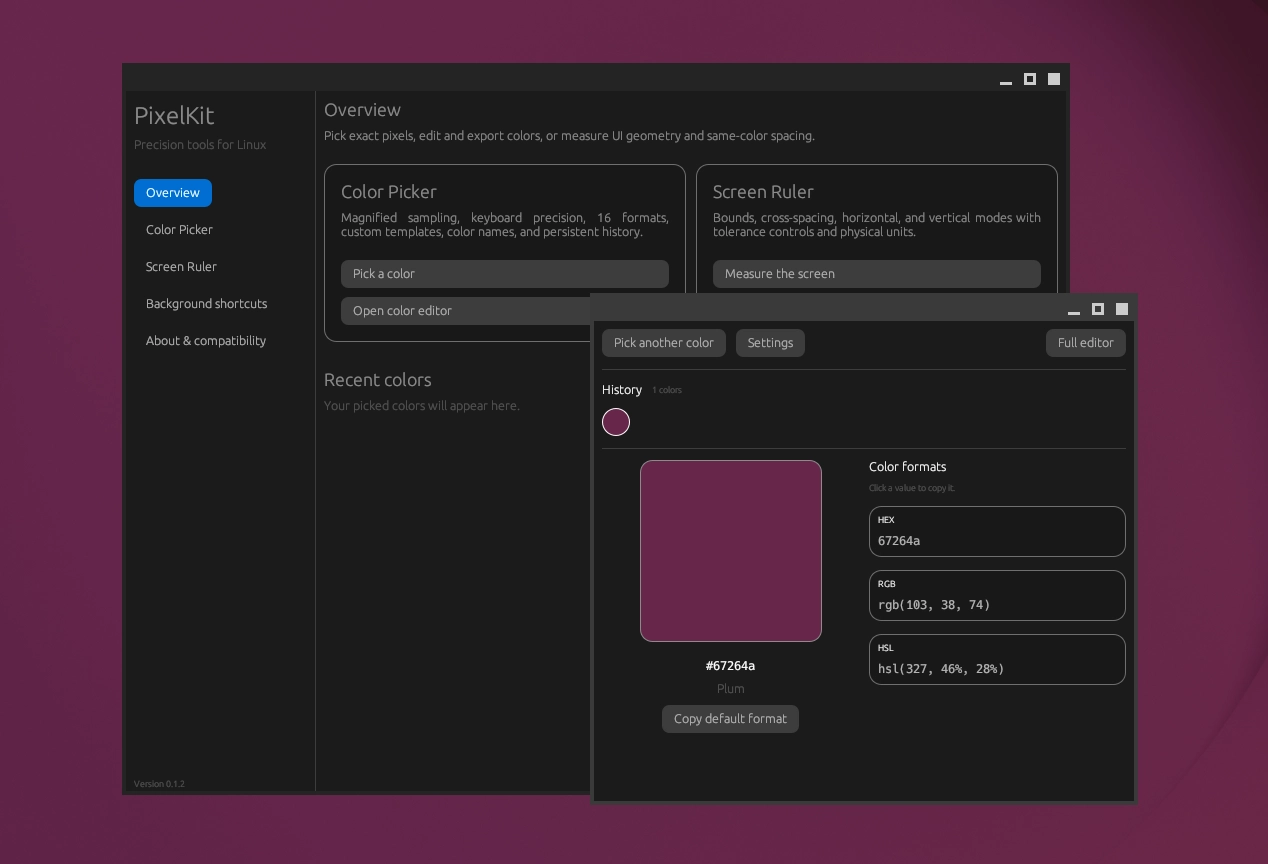 Scopri di più sull'articolo PixelKit porta su Linux un Color Picker e uno Screen Ruler completi e leggeri
