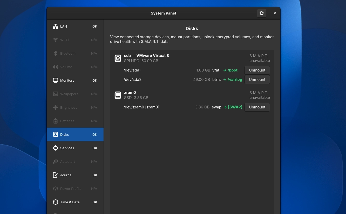 Scopri di più sull'articolo System Panel il pannello di controllo GTK4 che riunisce la gestione del sistema Linux